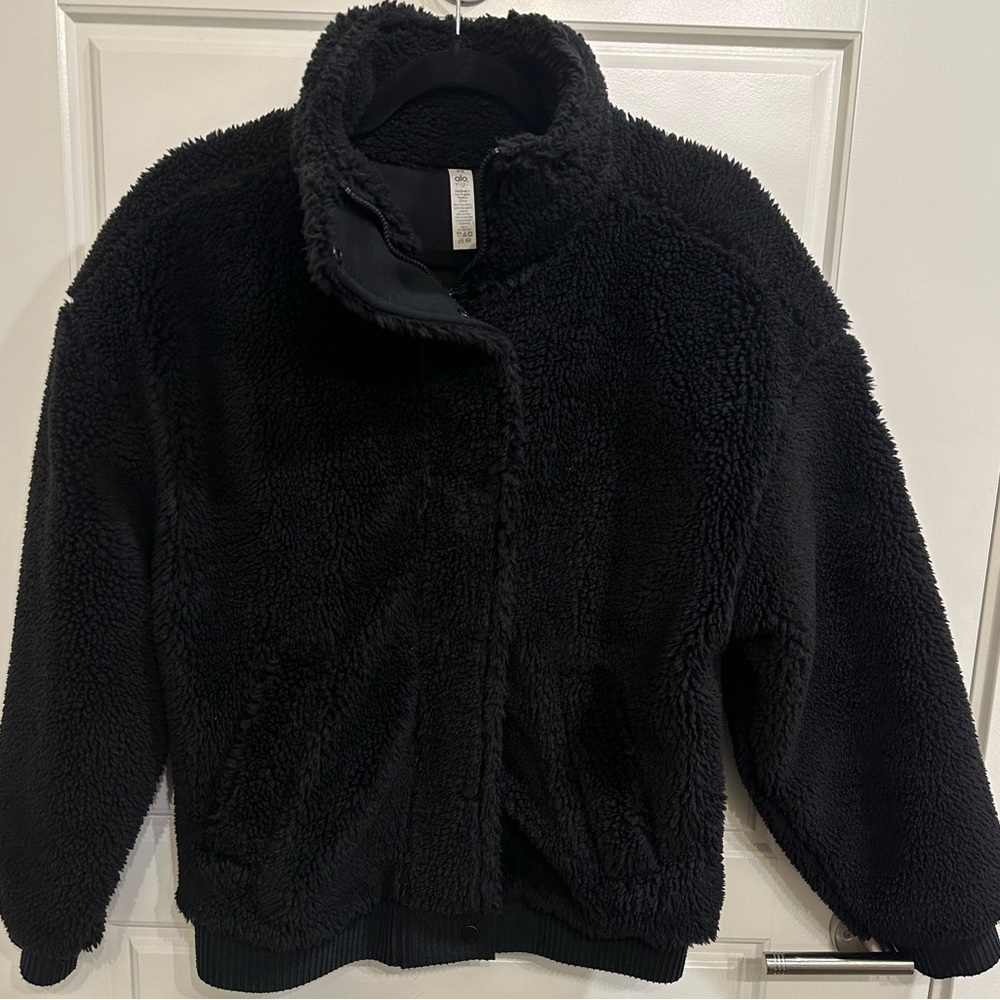 ALO Yoga Black Varsity Jacket